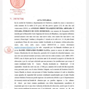 acta notarial